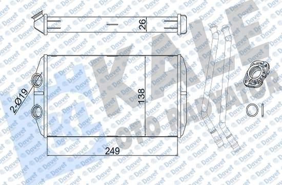 KALE 370715 Kalorifer Radyatörü Peugeot 301-Citroen C-Elysee 1.2vti 1.6hdi 12 > Aparatli At/Mt Ac/Nac 35287 0 İn Borulu Hali Brazing Al/Al 249x138x26